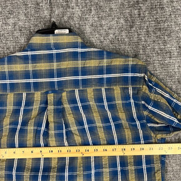 Bob Timberlake Shirt Mens Medium Plaid Button-Up Short-Sleeve Business Casual - Picture 6 of 9